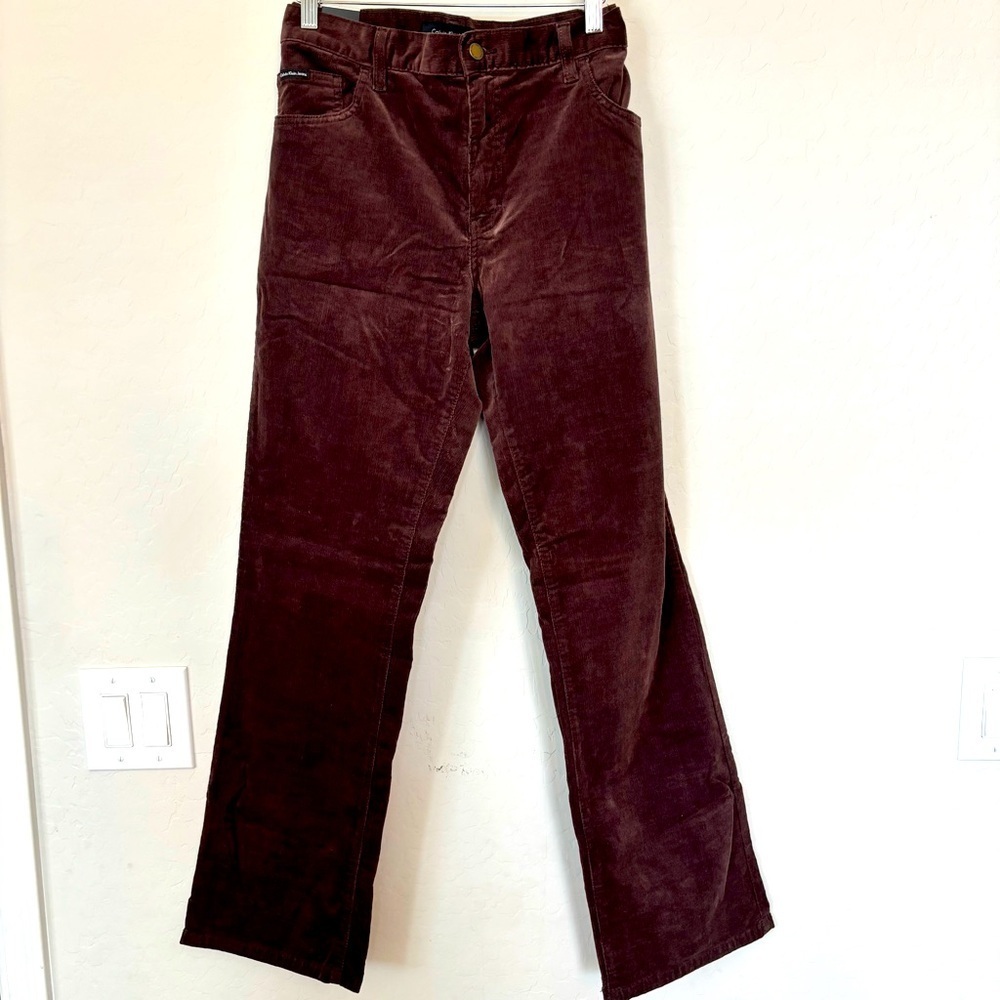 NWT Calvin Klein Women's Corduroy Bootcut Jeans, Sz. 14 Chocolate Brown